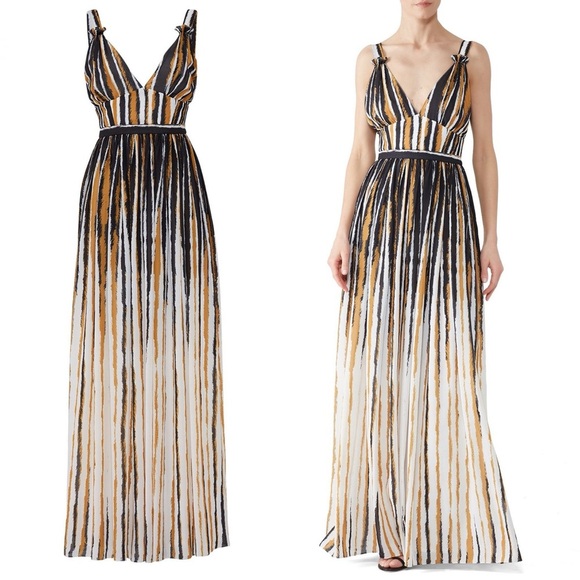 Ronny Kobo Multicolored Striped Sallee Maxi Dress - S - Picture 1 of 5